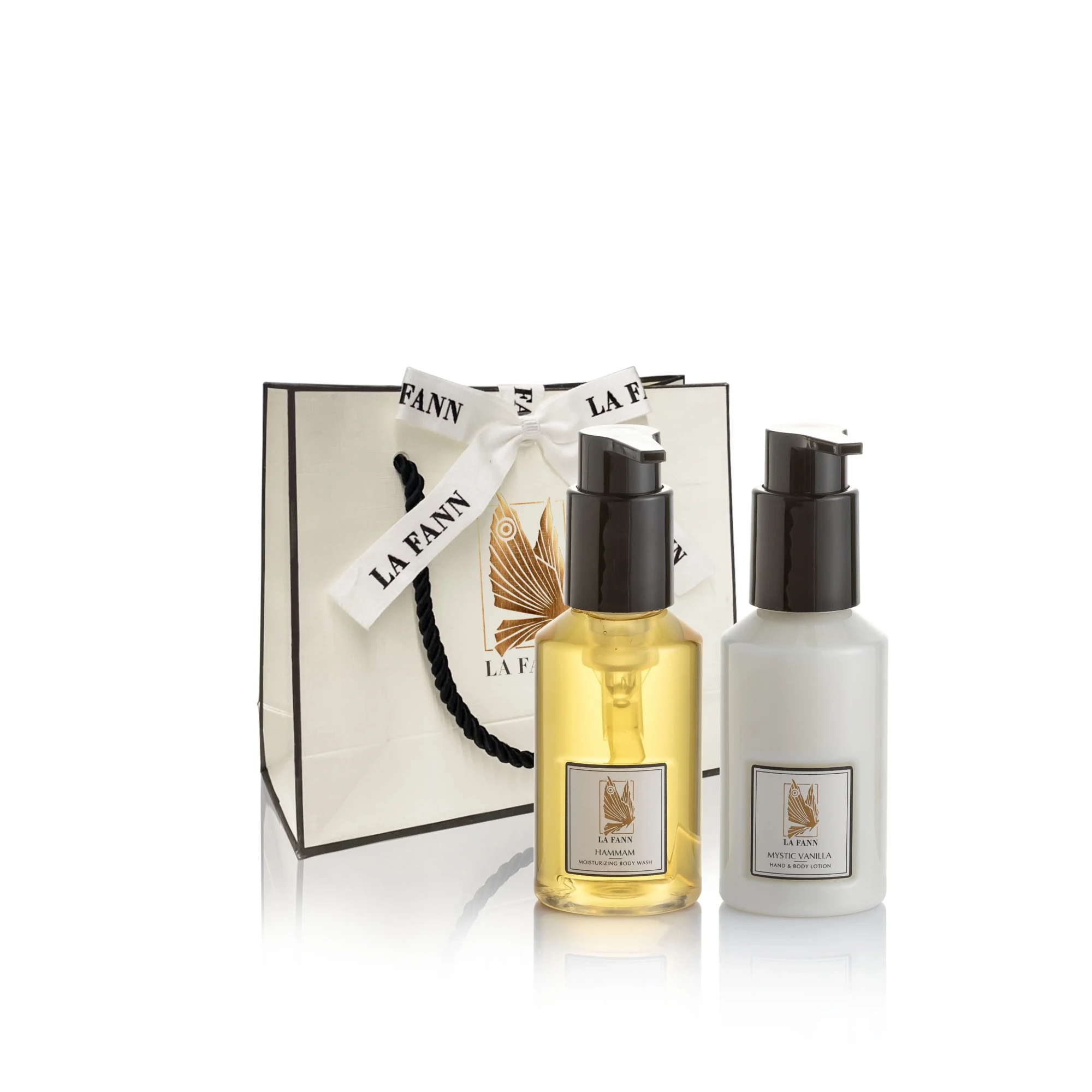 Mini Lüksler Hediye Seti Hammam Nemlendirici ve Yumuşatıcı Duş Jeli 100 ml & Mystic Vanilla El ve Vücut Losyonu 100ml